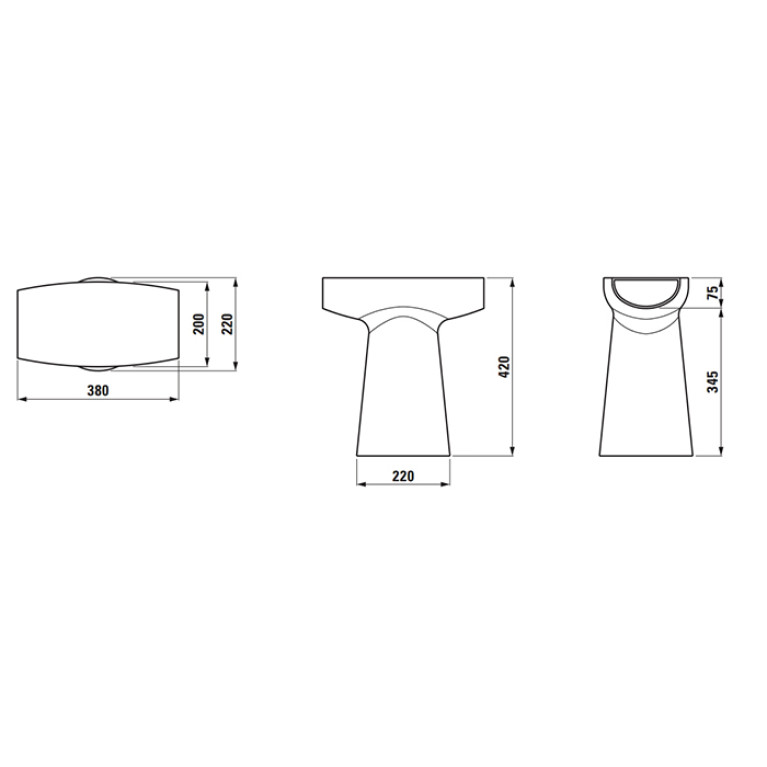 Laufen  Home collection  Керамическая скульптура 380х200х420 мм BABOON , цвет белый глянцевый