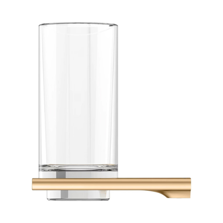 Keuco EDITION 400 Стакан подвесной хрустальный, скрытый крепеж в к-те цвет: brushed brass