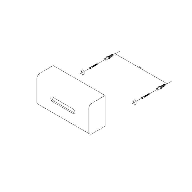 Decor Walther Stone KB Диспенсер для салфеток 8x26x13.5см, настольный, цвет: белый