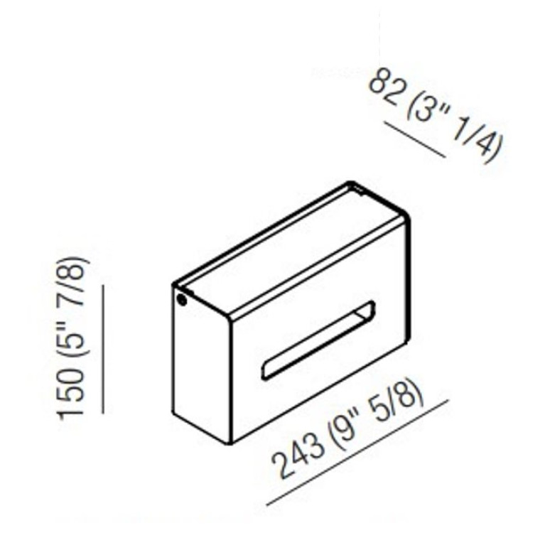 Agape Mach 2 Держатель для бумажных полотенец подвесной 24.3x15x8.2 см, цвет: сатин