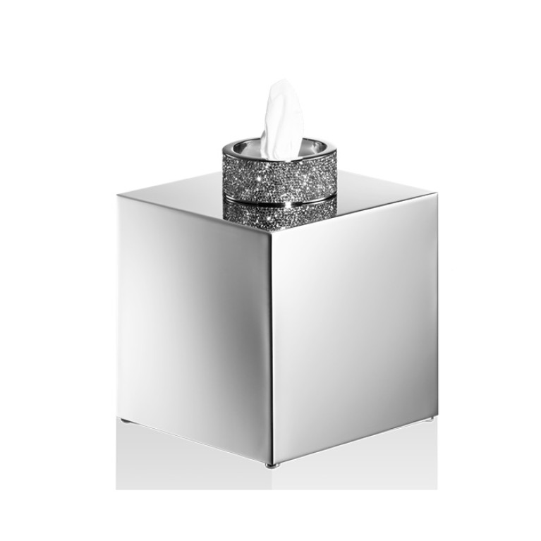 Decor Walther Rocks KB Диспенсер для салфеток 13x13x15.6см, с кристаллами Swarovski&reg;, цвет: хром