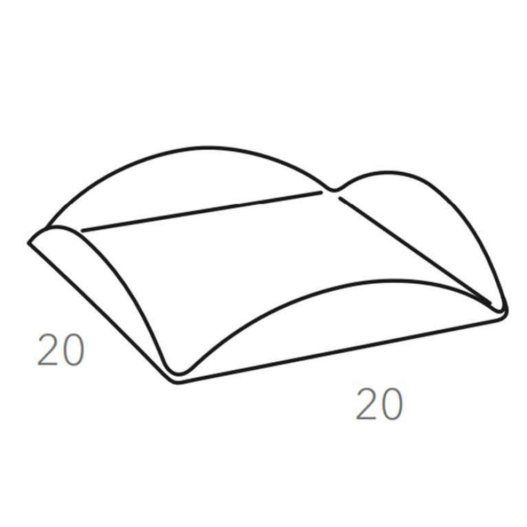 ADJ Подставка для сервировки, 20x20 см., цвет: серый/черный