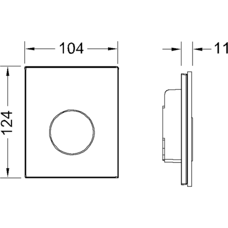 TECEloop Urinal,  стекло зеленое, клав. белая.