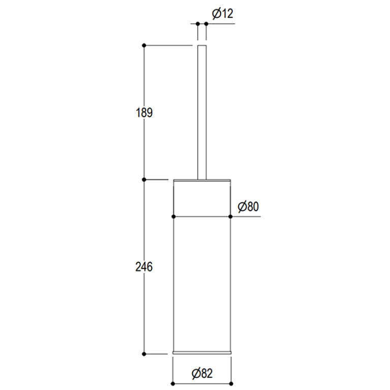 Ritmonio ELEMENTA Fittings Напольный ёршик, цвет: Brushed