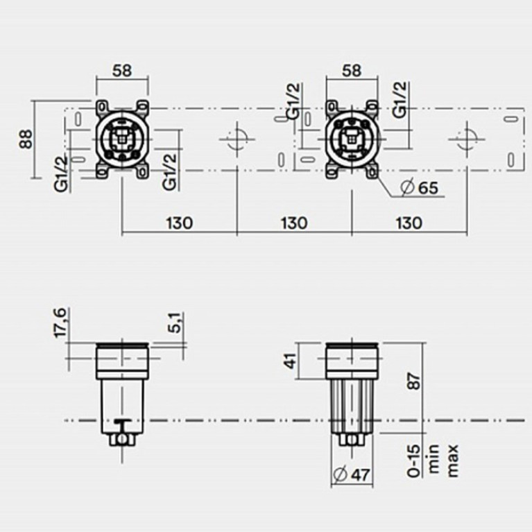 QuadroDesign IN010/1 Универсальная встраиваемая часть (соответствует GI3)