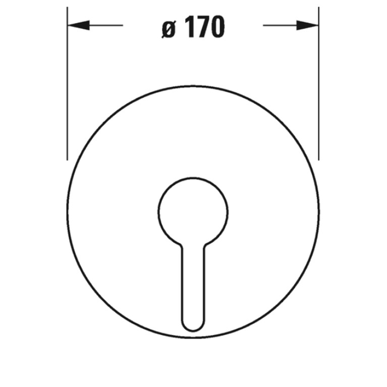 Duravit C.1 Смеситель для душа скрытого монтажа (наружная часть круг), цвет: хром