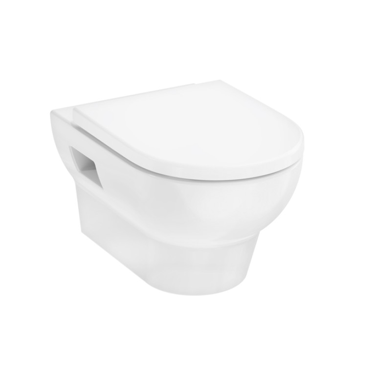 HG GladeLake S Унитаз подвесной 540х360, безободковый, с сиденьем и фиксатором крышки, белый (КАЧЕСТВО ПЛОХОЕ!)