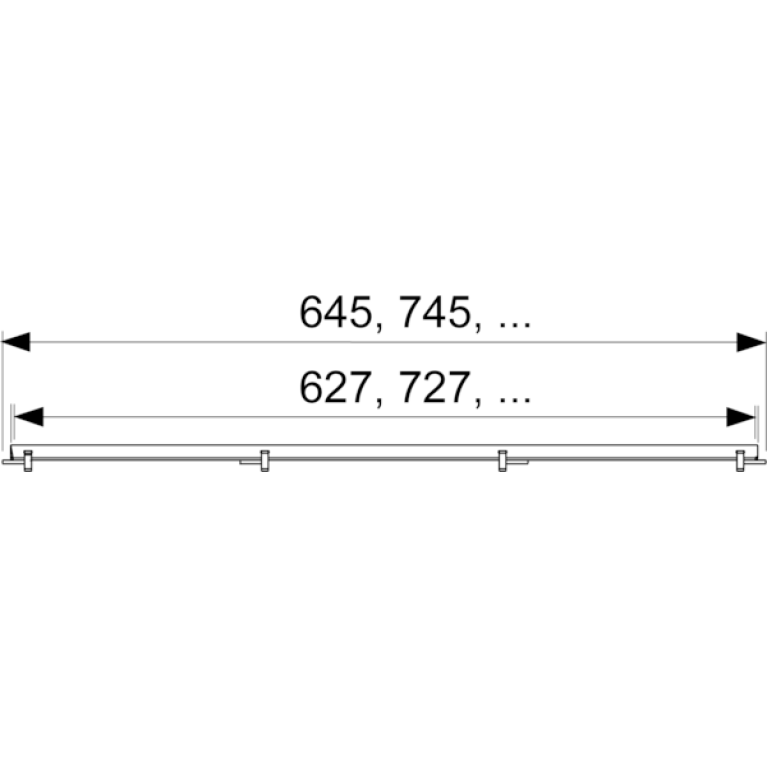 TECE Лоток plate, 800 мм,  основа для плитки, нержавеющая сталь