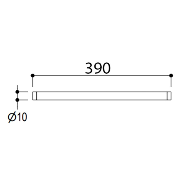 Ritmonio ELEMENTA Fittings Пруток L=390mm _ для аксессуаров, цвет: Brushed