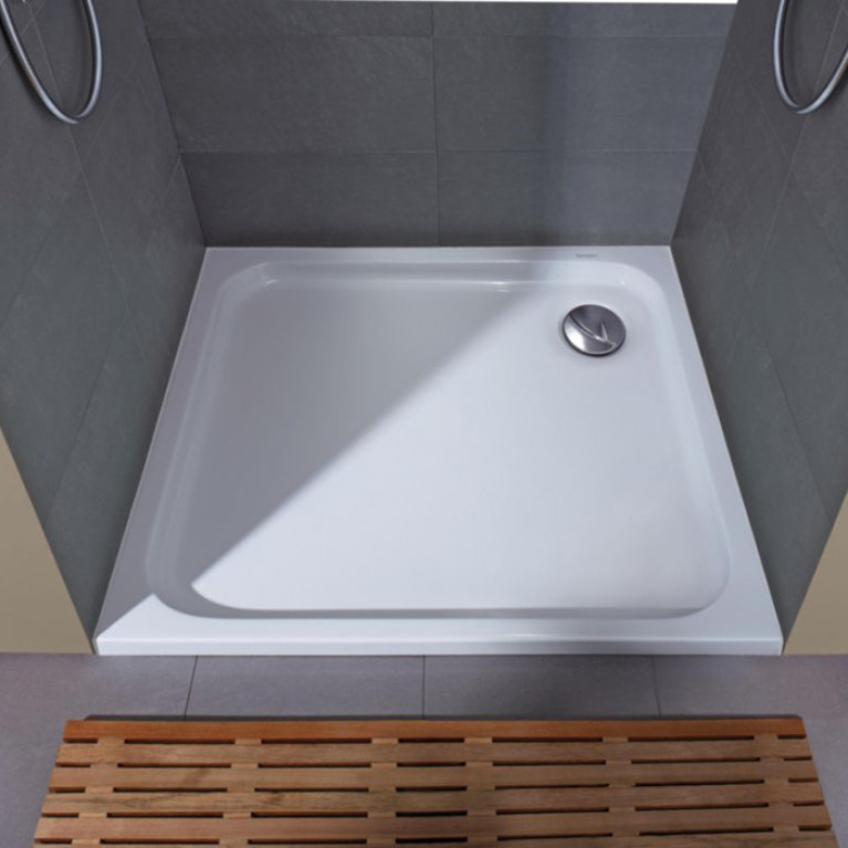 Duravit  D-Code Поддон акриловый квадратный  900x900х85mm, d90, цвет белый