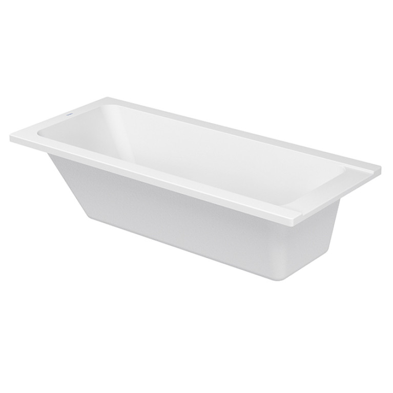 Duravit D-Code  Ванна акриловая 1600х700 мм см, встраиваемая, с 1 наклоном для спины, выпуск в зоне ног, цвет белый