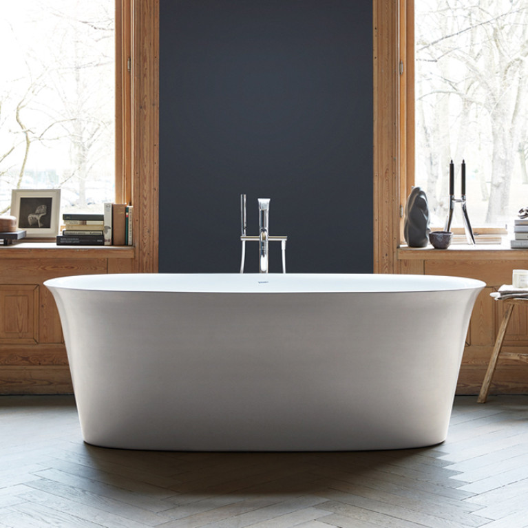 Duravit White Tulip Ванна акриловая 1800х900хh630 мм , отдельност., с бесш.панелью и рамой, с 2 накл для спины, со спец сливом и переливом, цвет белый