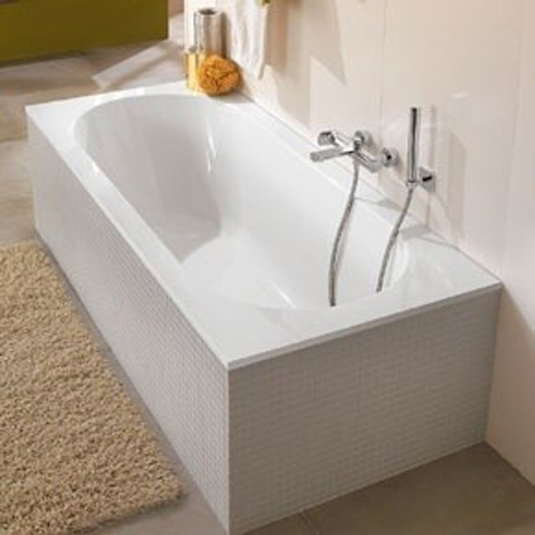 VilleroyBoch Oberon Ванна встраиваемая 1700*700*450, к-т ножек, материал: Quaryl, цвет: альпийский белый