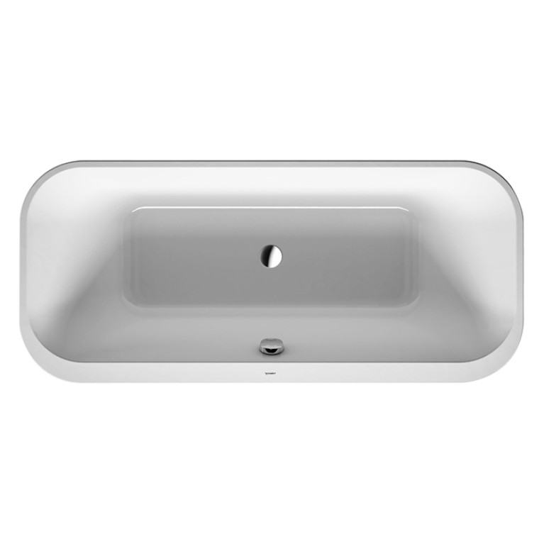 Duravit Happy D.2 Plus Ванна акриловая 1800х800мм, отдельностоящая, 2 наклона для спины, бесшовная акриловая  панель,рама,  цвет: белый