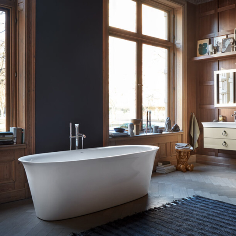 Duravit White Tulip Ванна акриловая 1800х900хh630 мм , отдельност., с бесш.панелью и рамой, с 2 накл для спины, со спец сливом и переливом, цвет белый
