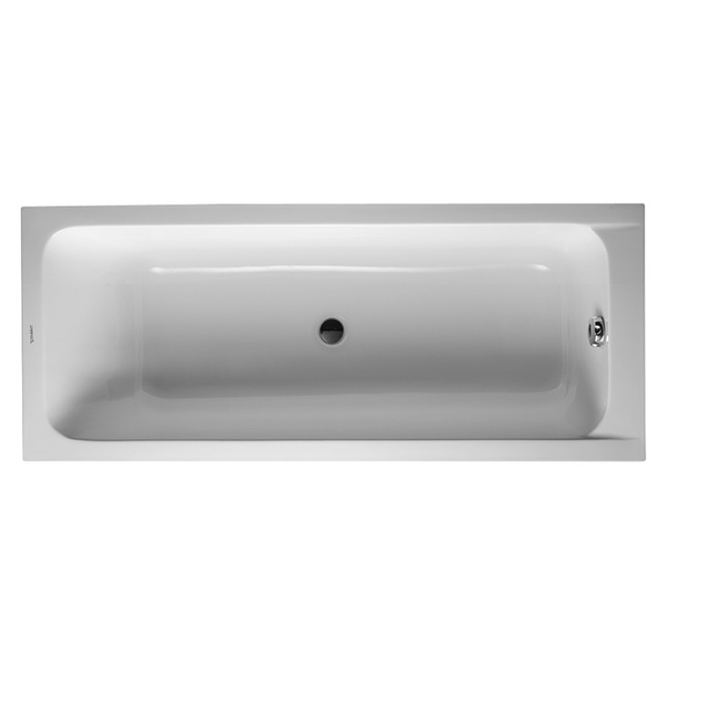 Duravit D-Code  Ванна акриловая прямоугольная 1700х700 мм см, встраиваемая, с 1 наклоном для спины, выпуск центральный , цвет белый