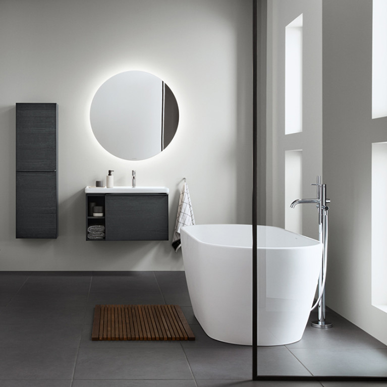 Duravit D-Neo Ванна из DuraSolid 1600х750хh600 мм , отдельностоящая,  со сливом (без перелива), без поручня, цвет белый