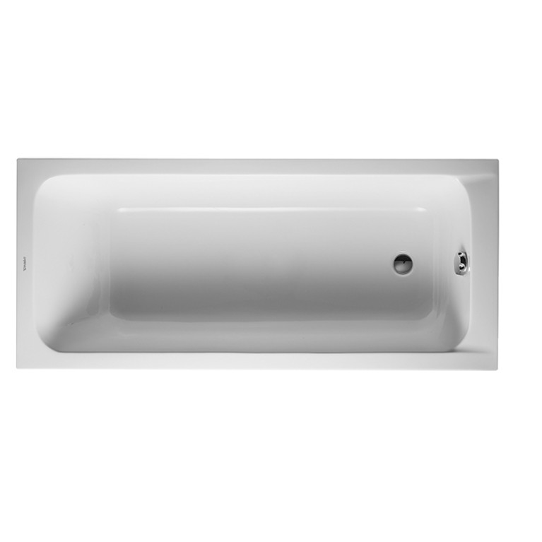 Duravit D-Code  Ванна акриловая 1700х750 мм см, встраиваемая, с 1 наклоном для спины, выпуск в зоне ног, цвет белый (Спец.цена из наличия)