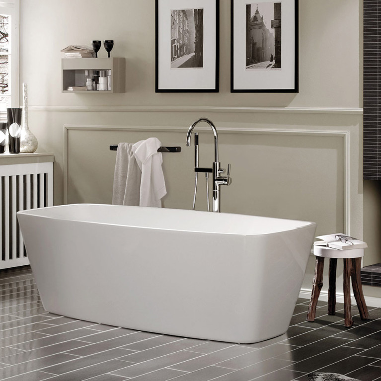 Jacuzzi Esprit Ванна акриловая 170x80x57 см без смесителя, без наполнения, цвет белый-хром