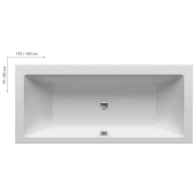 RAVAK Ванна FORMY 01 SLIM 180x80 белая