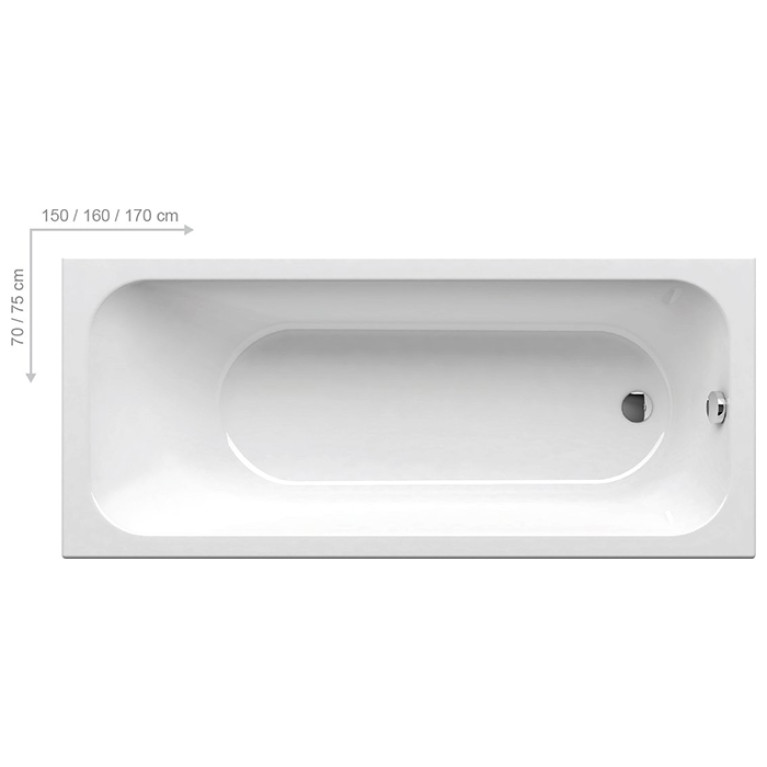RAVAK Ванна CHROME SLIM 170х75 белая