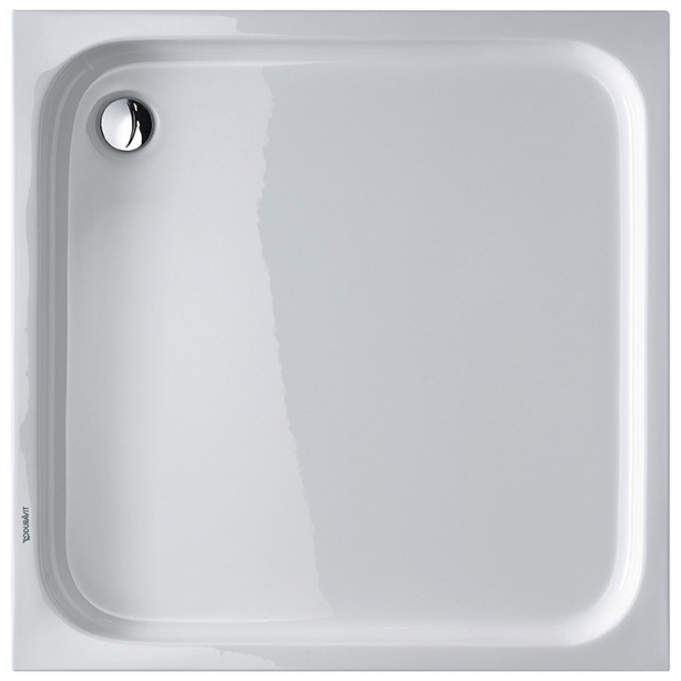 Duravit  D-Code Поддон акриловый квадратный  900x900х85mm, d90, цвет белый
