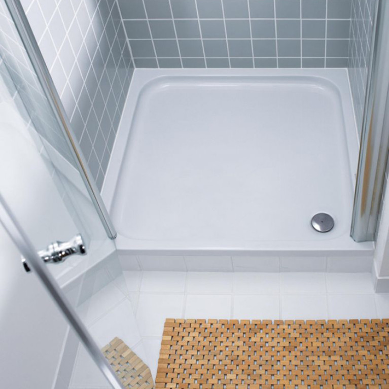 Duravit  D-Code Поддон акриловый квадратный  900x900х85mm, d90, цвет белый