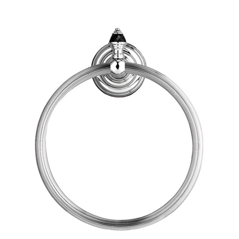 Devon Black Diamond Полотенцедержатель - кольцо, декоративные элементы черного цвета ,цвет хром