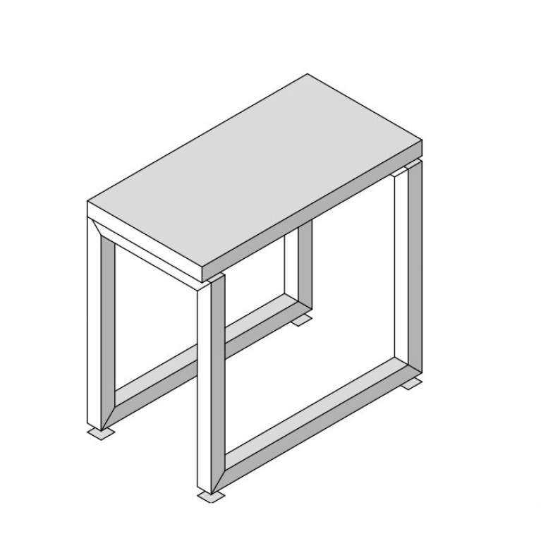 Eﬀegibi Linea Alu Скамейка 1 сегмент 27x48x Н: 45см, отделка: тик