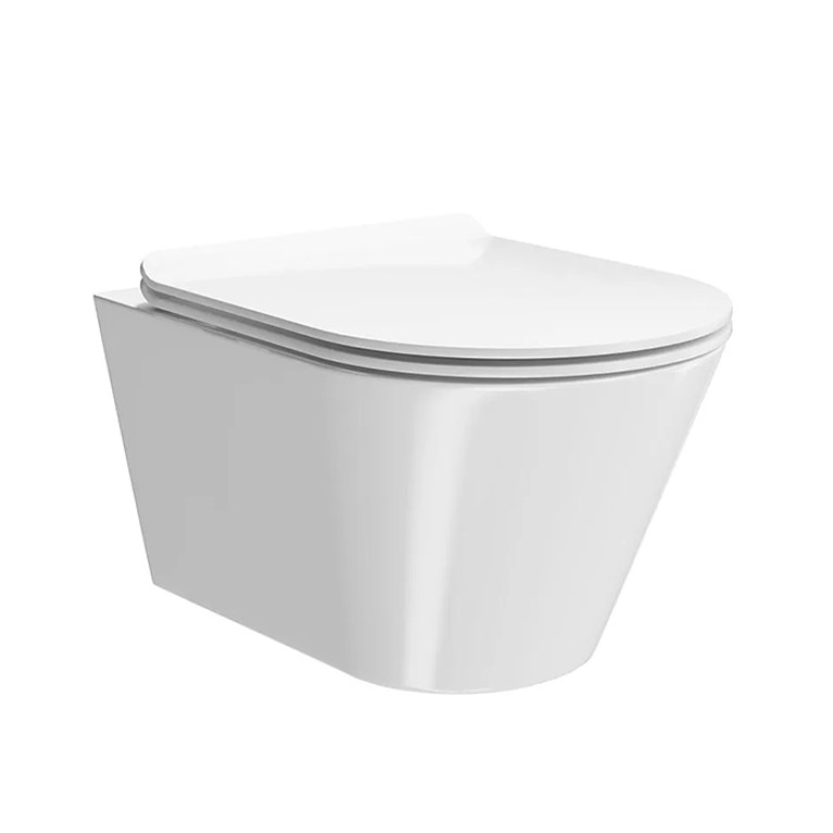 Kerama Marazzi Унитаз Plaza Modern/Плаза Модерн подвесной безободковый, с крепежом, белый глянцевый (замена PLMR.wc.02)