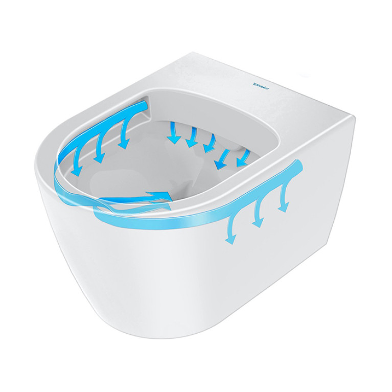 Duravit Soleil by Starck Унитаз подвесной 259109, 540х370 мм, безободковый, смыв HygieneFlush (Tornado), с сиденьем 002649, цвет: белый (СПЕЦЦЕНА)