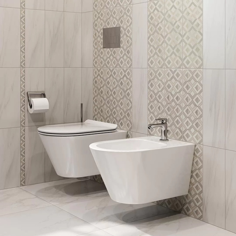 Kerama Marazzi Унитаз Plaza Modern/Плаза Модерн подвесной безободковый, с крепежом, белый глянцевый (замена PLMR.wc.02)