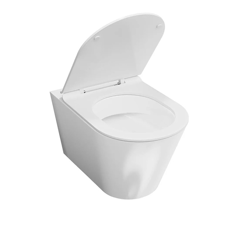Kerama Marazzi Унитаз Plaza Modern/Плаза Модерн подвесной безободковый, с крепежом, белый глянцевый (замена PLMR.wc.02)