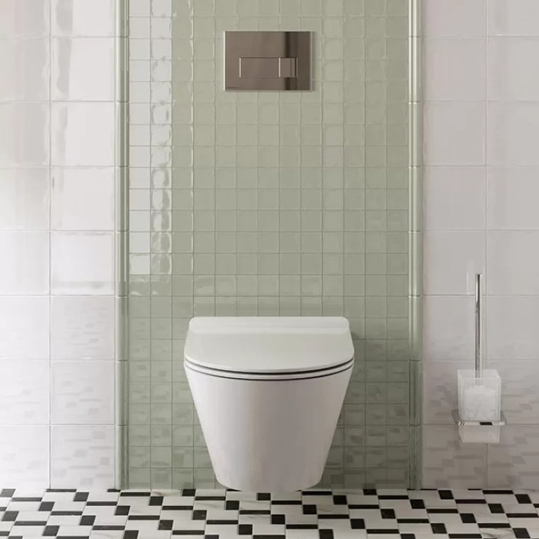 Kerama Marazzi Унитаз Plaza Modern/Плаза Модерн подвесной безободковый, с крепежом, белый глянцевый (замена PLMR.wc.02)