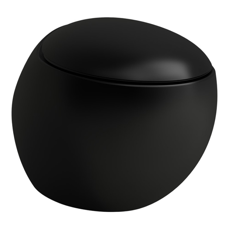 Laufen Alessi One Унитаз подвесной 585х390х355мм, безободковый, с покр. LLC, цвет: черный матовый