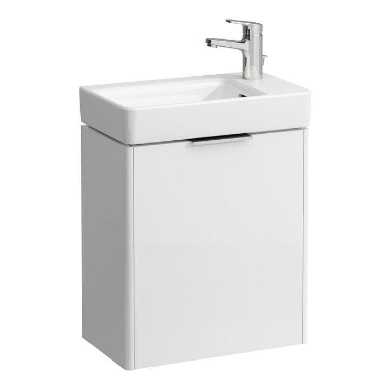 Laufen Base База для мини раковины 815954, 470x265x530 мм, 1 дверца, петли справа, органайзер для ящика, цвет белый глянцевый