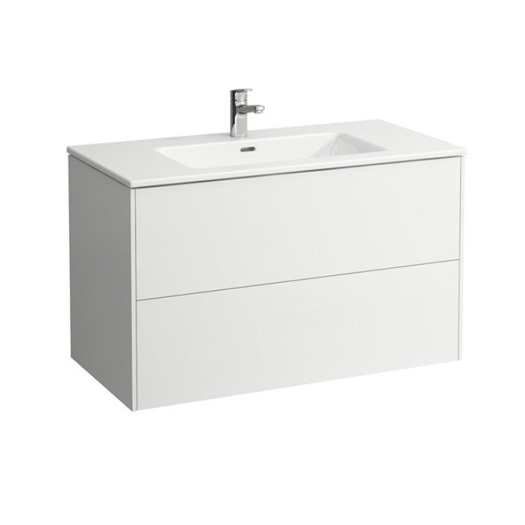 Laufen Pro S Комплект, раковина и база 1000х500х610 мм, с 1 отв под смеситель,с 2 ящиками с мех. push-and-pull, белый матовый