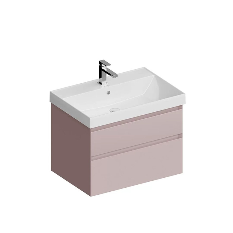 Kerama Marazzi Тумба CUBO подвесная с ящиками 70, мальва матовая