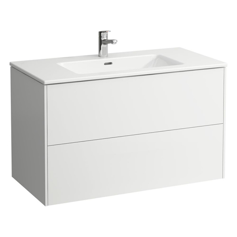 Laufen Pro S Комплект, раковина и база 1000х500х610 мм, с 1 отв под смеситель,с 2 ящиками с мех. push-and-pull, белый глянцевый