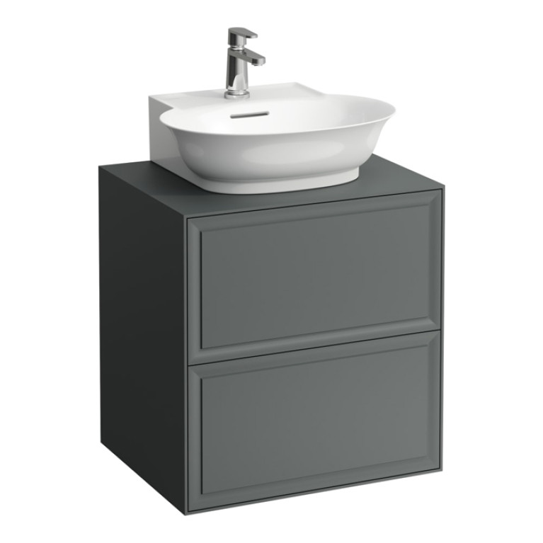 Laufen New Classic База под раковину подвесная , 580х450х600 мм, 2 ящика, цвет серый (для раковины 816852)