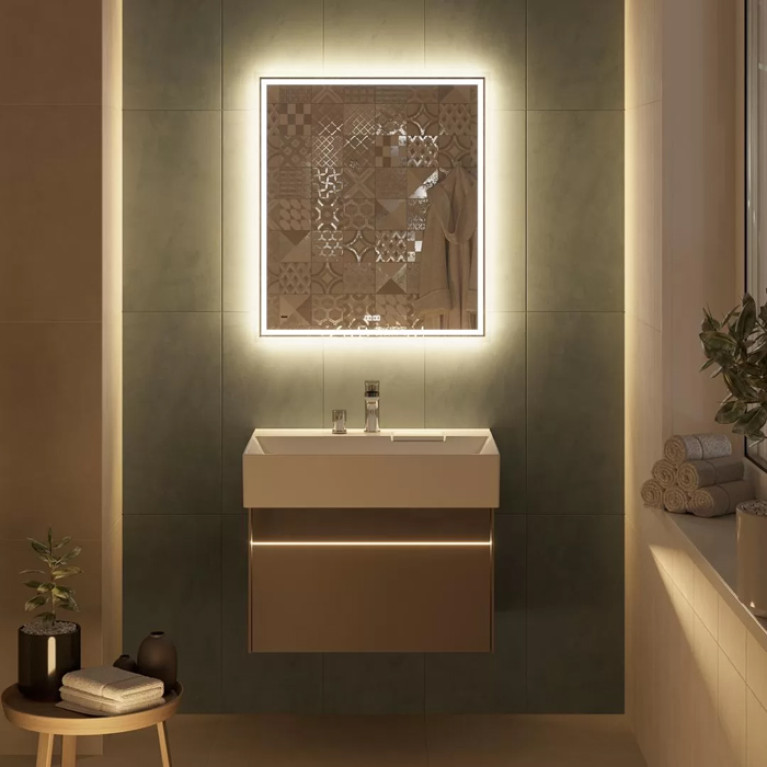 Kerama Marazzi Тумба LOGICA подвесная 2 ящика 70 см, песчаный