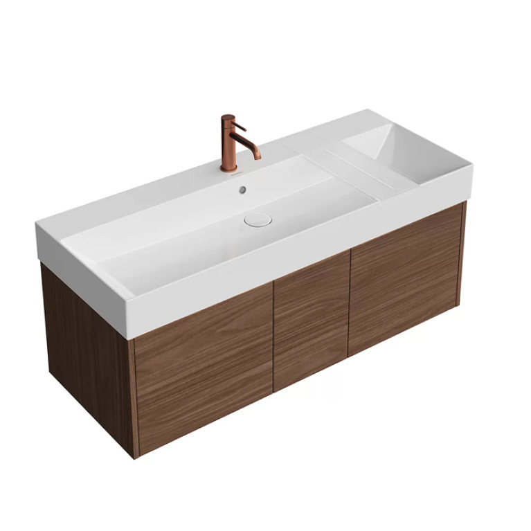 Kerama Marazzi Тумба GRANDE подвесная 120, 3 ящика, структурированный орех