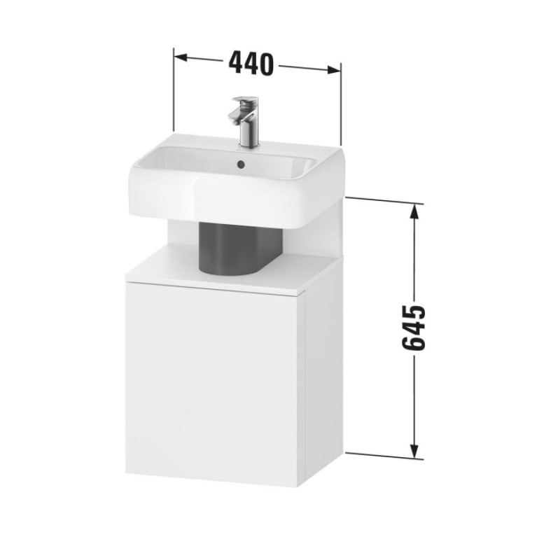 Duravit Qatego Тумба для раковины 45 см  open-space,  базальт матовый (Спец.цена из наличия)
