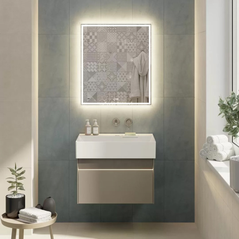 Kerama Marazzi Тумба LOGICA подвесная 2 ящика 70 см, песчаный