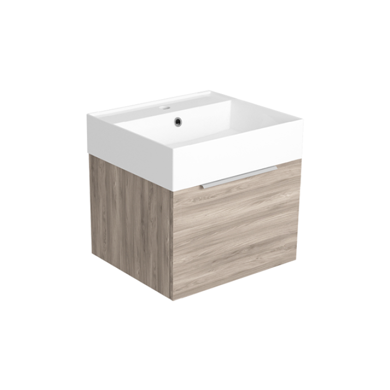 SIMAS AGILE  Тумба подвесная 50x46xh40 см, для раковины AG51, 1 ящик, ручка матовый хром, цвет OXIDE