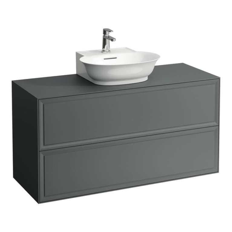 Laufen New Classic База под раковину подвесная , 1180х450х600 мм, 2 ящика, цвет серый (для раковины 816852)