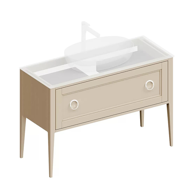 Kerama Marazzi Тумба PLAZA Classic NEO напольная 1+1 ящик 120, капучино матовый  (Цена по Распродаже)
