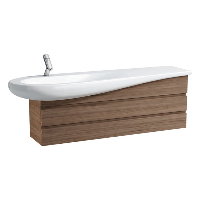 Laufen Alessi One Тумба под раковину 814971, 1350х320х490мм, с 2 выдвиж. ящиками, цвет: орех