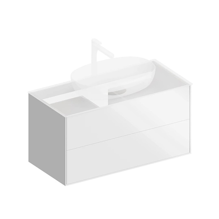Kerama Marazzi Тумба PLAZA Modern подвесная 100 белый 2 ящика (нов. артикул - PLB.M.100.2\WHT.V) (Цена по Распродаже)