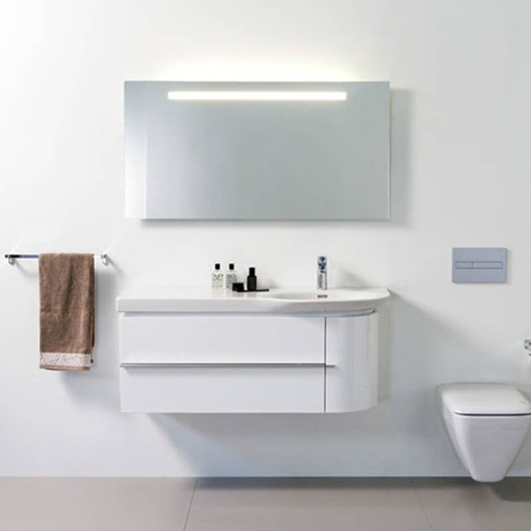 LAUFEN PALACE Тумба под раковину 1140x375x450 мм., 1 дверца, петли справа, 2 ящика, цвет белый глянцевый (НЕ произв!)